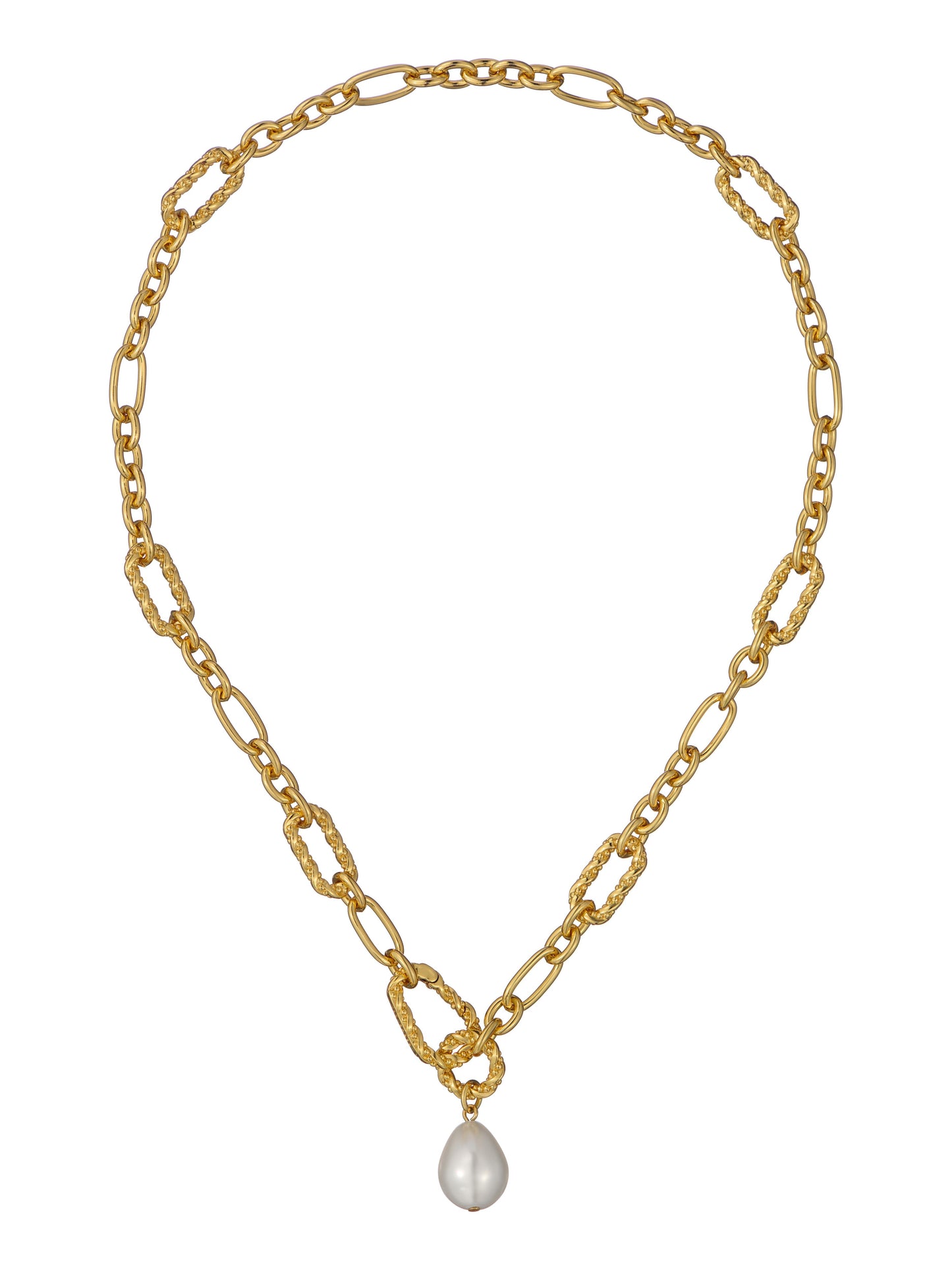 Twisted Pearl Pendant Necklace