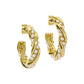 Twisted Pearl Hoop Earrings