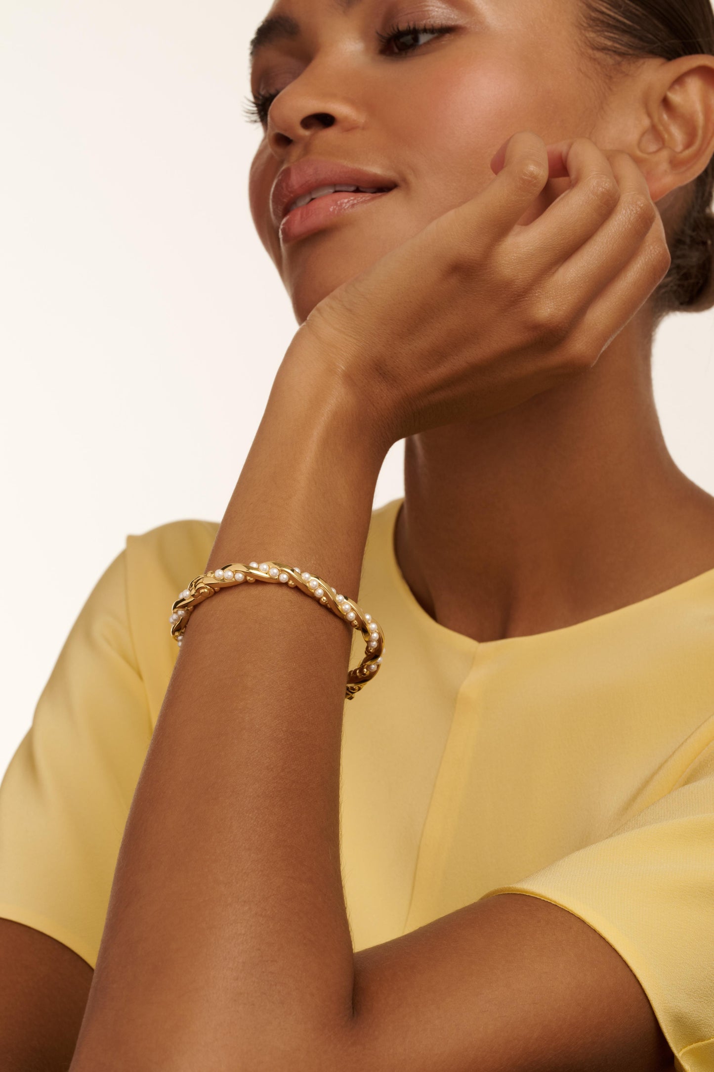 Twisted Pearl Cuff