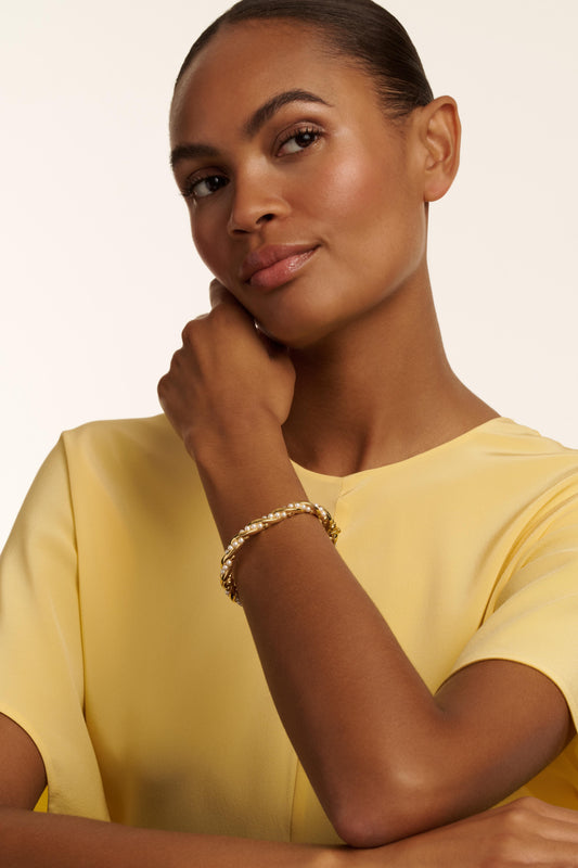 Twisted Pearl Cuff