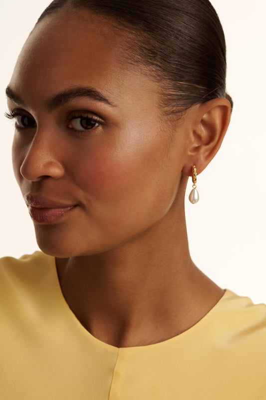 Twisted Pearl Drop Earrings
