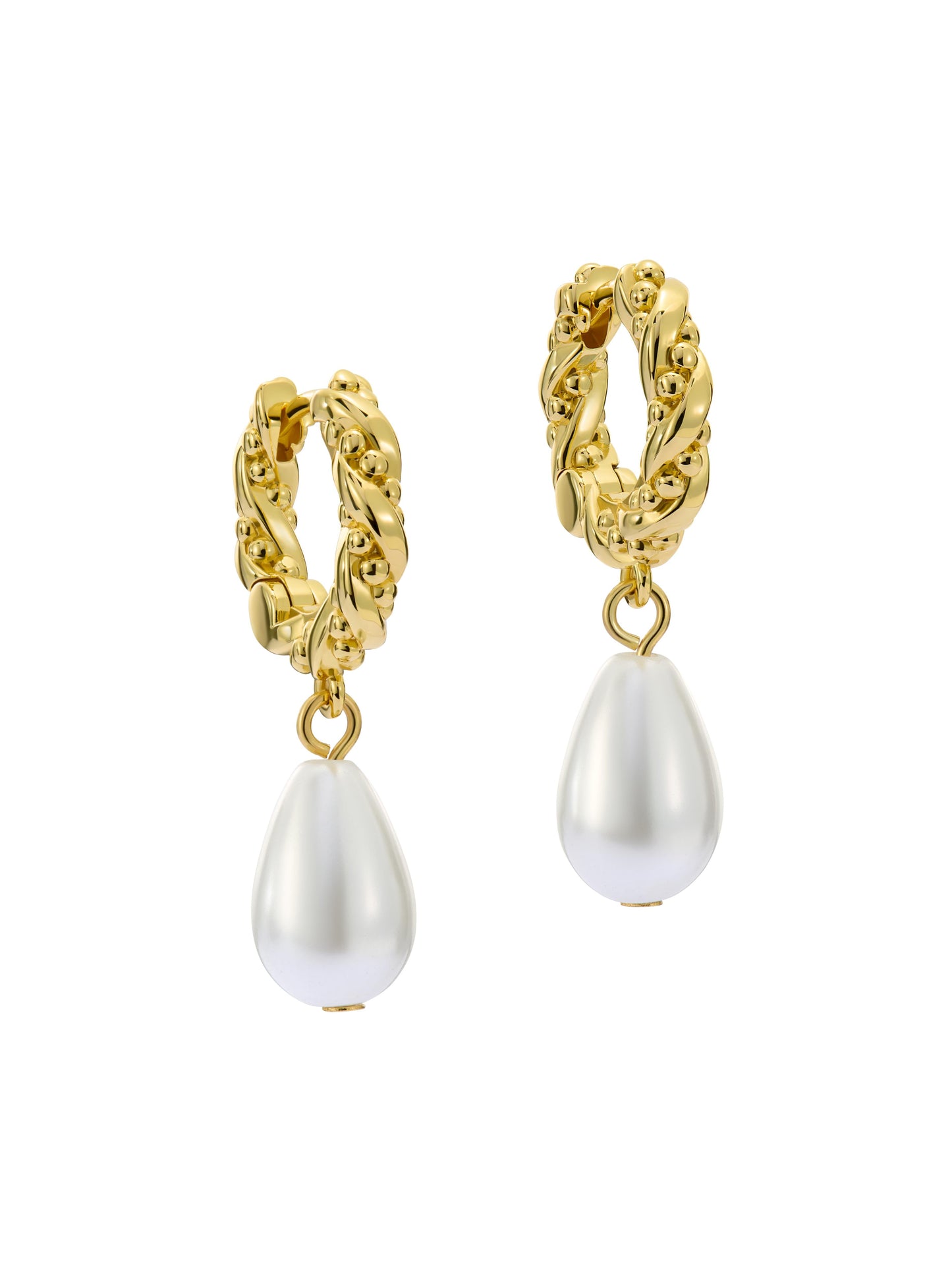 Twisted Pearl Drop Earrings