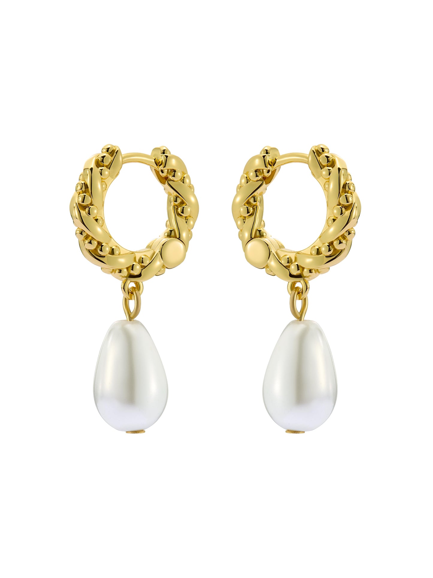 Twisted Pearl Drop Earrings
