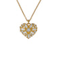 Crystal Cluster Heart Locket Pendant Necklace