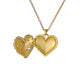 Crystal Cluster Heart Locket Pendant Necklace